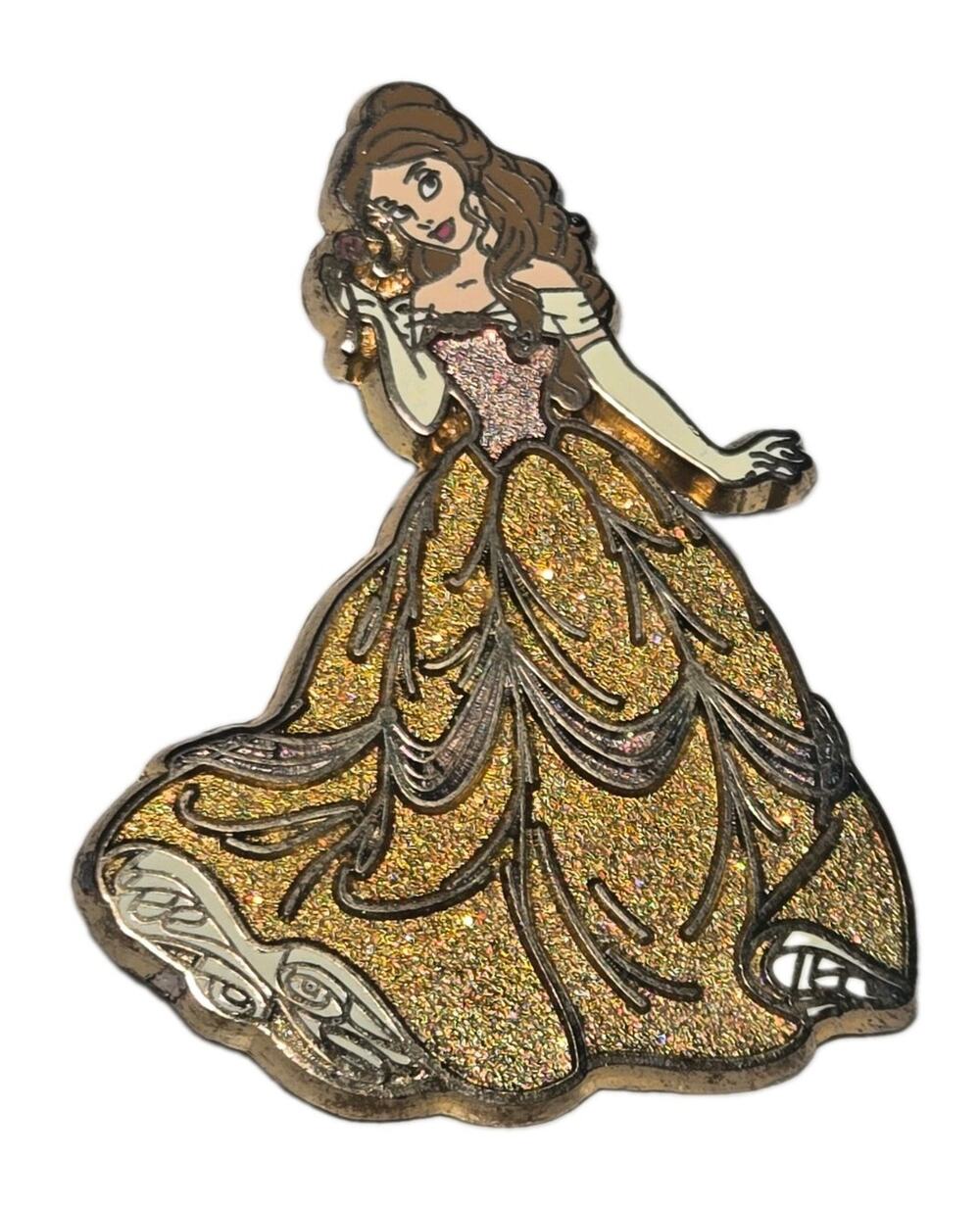 Disney 2012 Belle Beauty And The Beast Gold Dress Glitter Pin